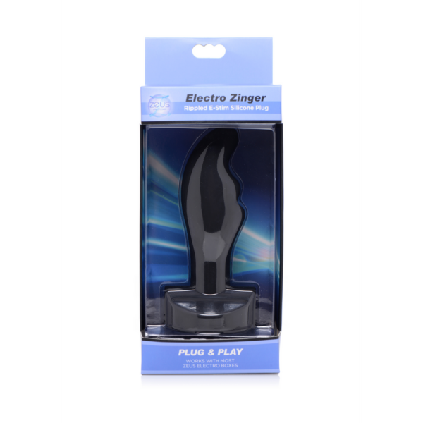 Electro Zinger Rippled E-stim Silicone Plug