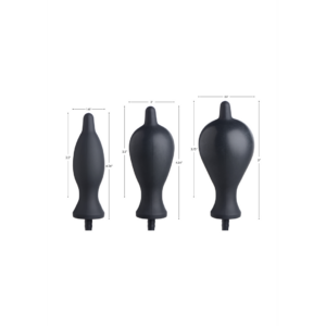 Dark Inflator Silicone Inflatable Plug - Black