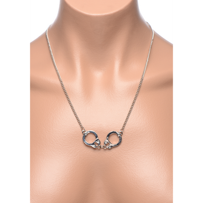 Cuff Her Handcuff Necklace - Silver