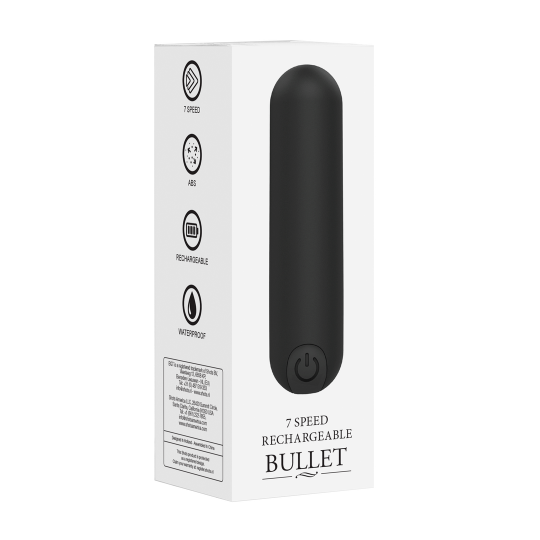 7 Speed Rechargeable Bullet - Black