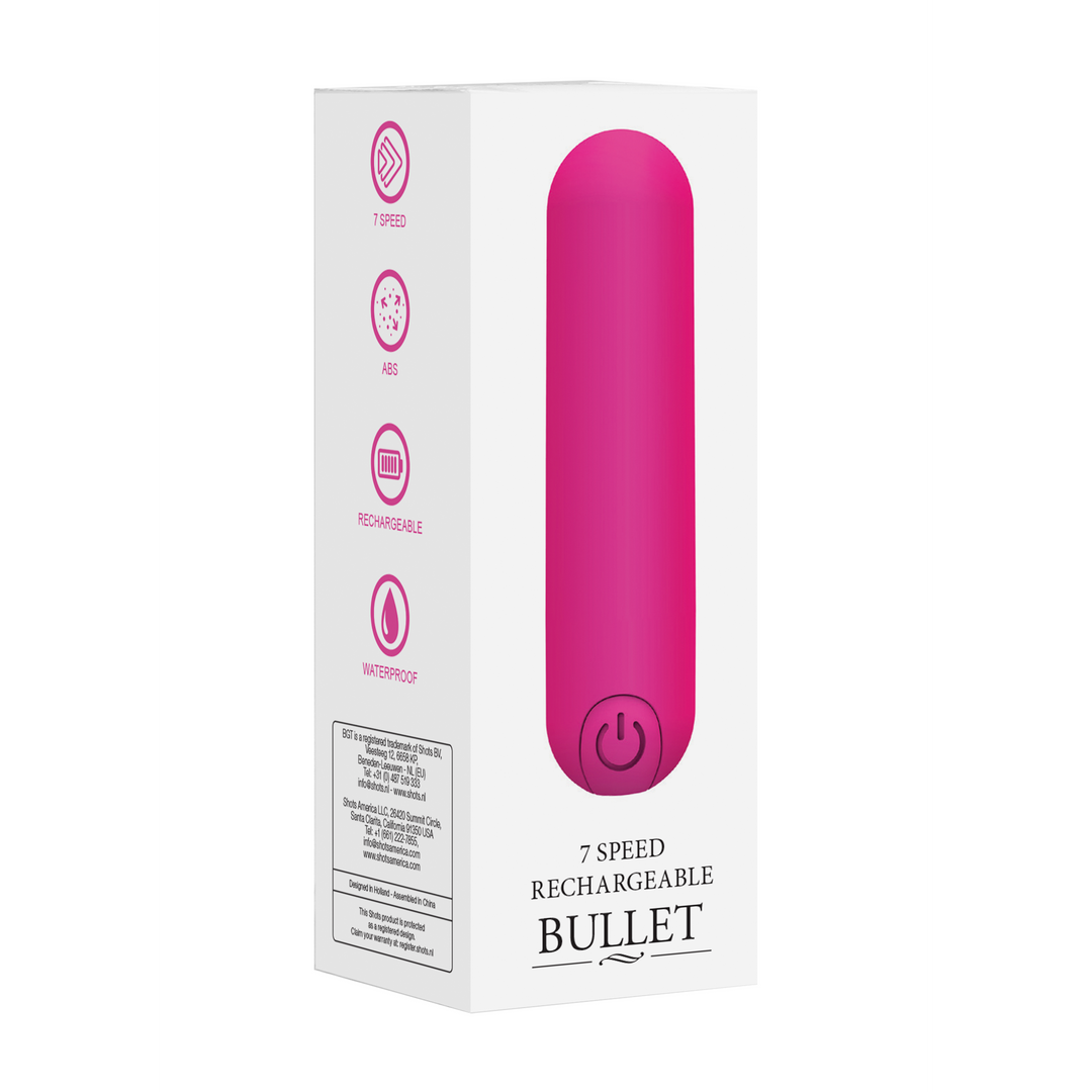 7 Speed Rechargeable Bullet - Pink