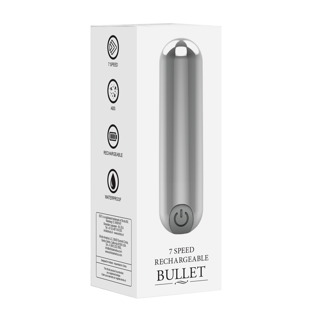 7 Speed Rechargeable Bullet - Silver