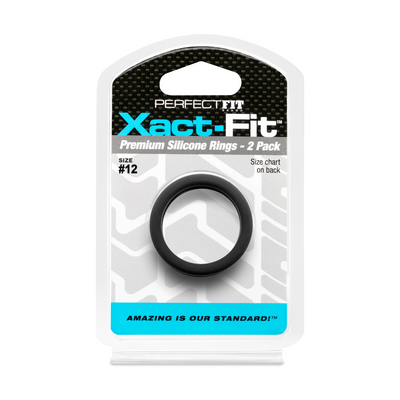 #12 Xact-Fit Cockring 2-Pack - Black