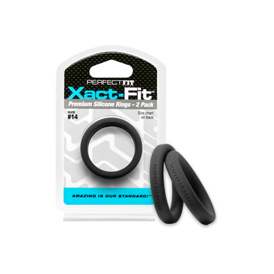 #14 Xact-Fit Cockring 2-Pack - Black