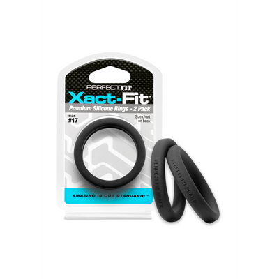 #17 Xact-Fit Cockring 2-Pack - Black