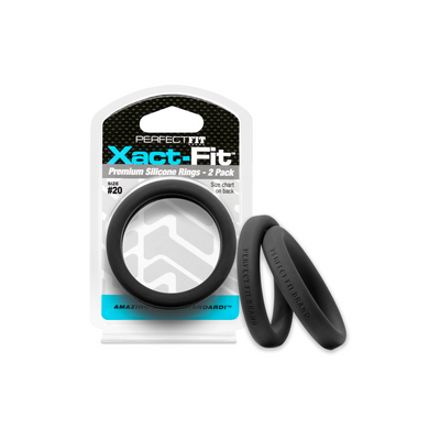 #20 Xact-Fit Cockring 2-Pack - Black