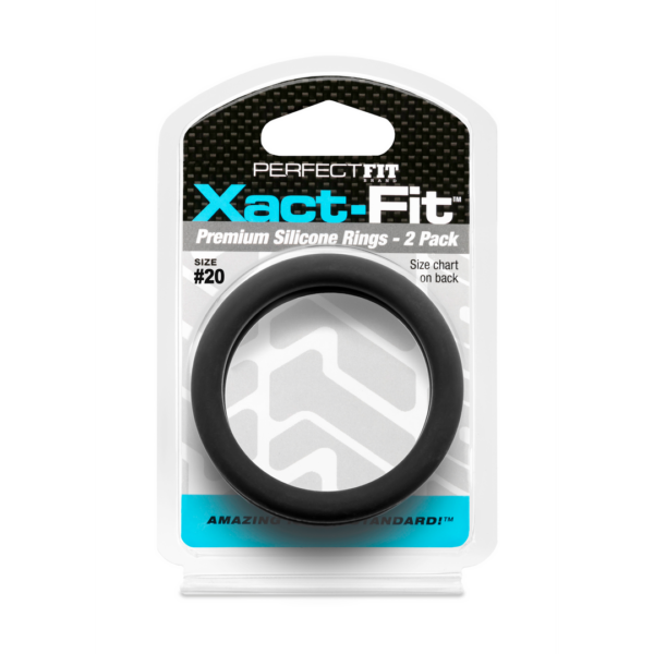 #20 Xact-Fit Cockring 2-Pack - Black