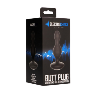 ElectroShock - E-Stimulation Vibrating Buttplug - Black