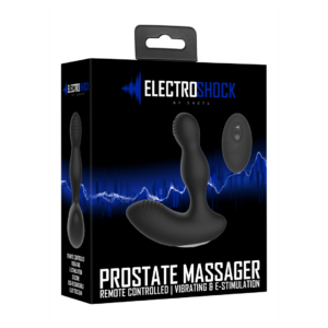 Remote Controlled E-Stim & Vibrating Prostate Massager - Black