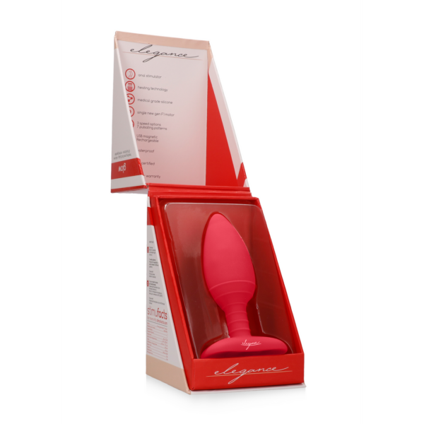 Elegance - Heating Anal Butt Plug - Glow - Red