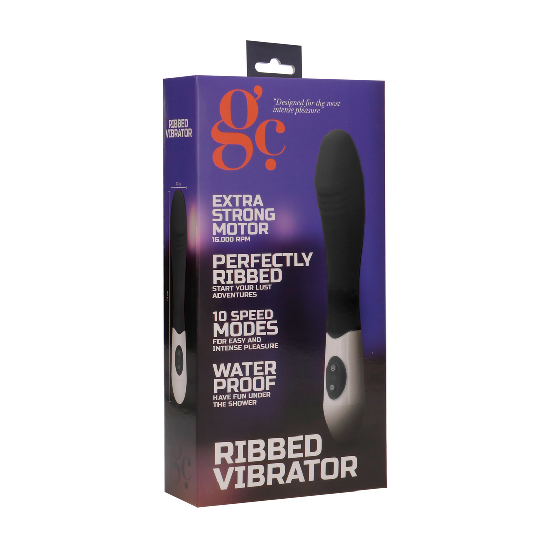 GC - Ribbed Vibrator - Black