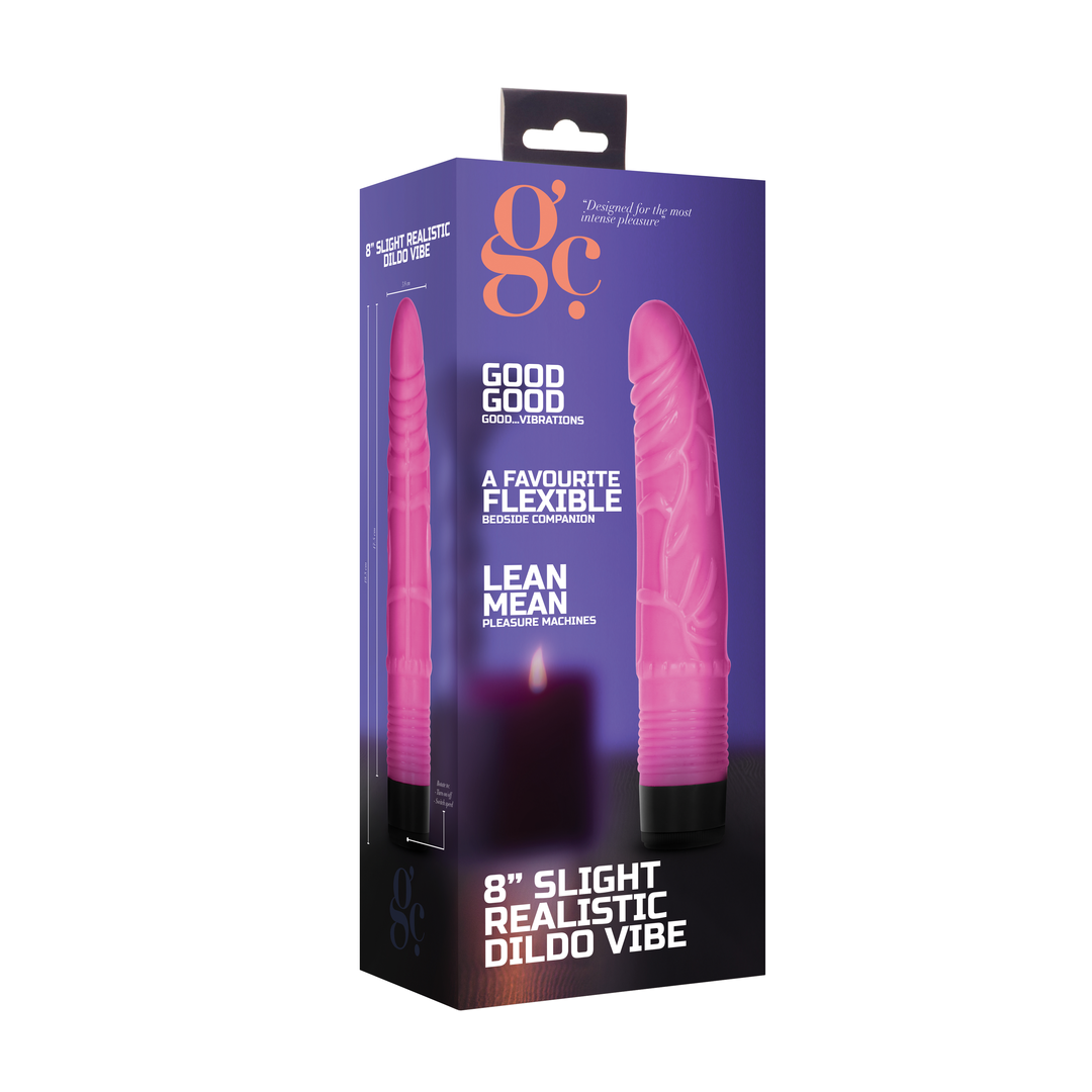 GC - 8 Inch Slight Realistic Dildo Vibe - Pink