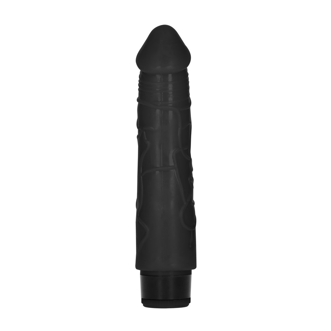 GC - 8 Inch Thick Realistic Dildo Vibe - Black