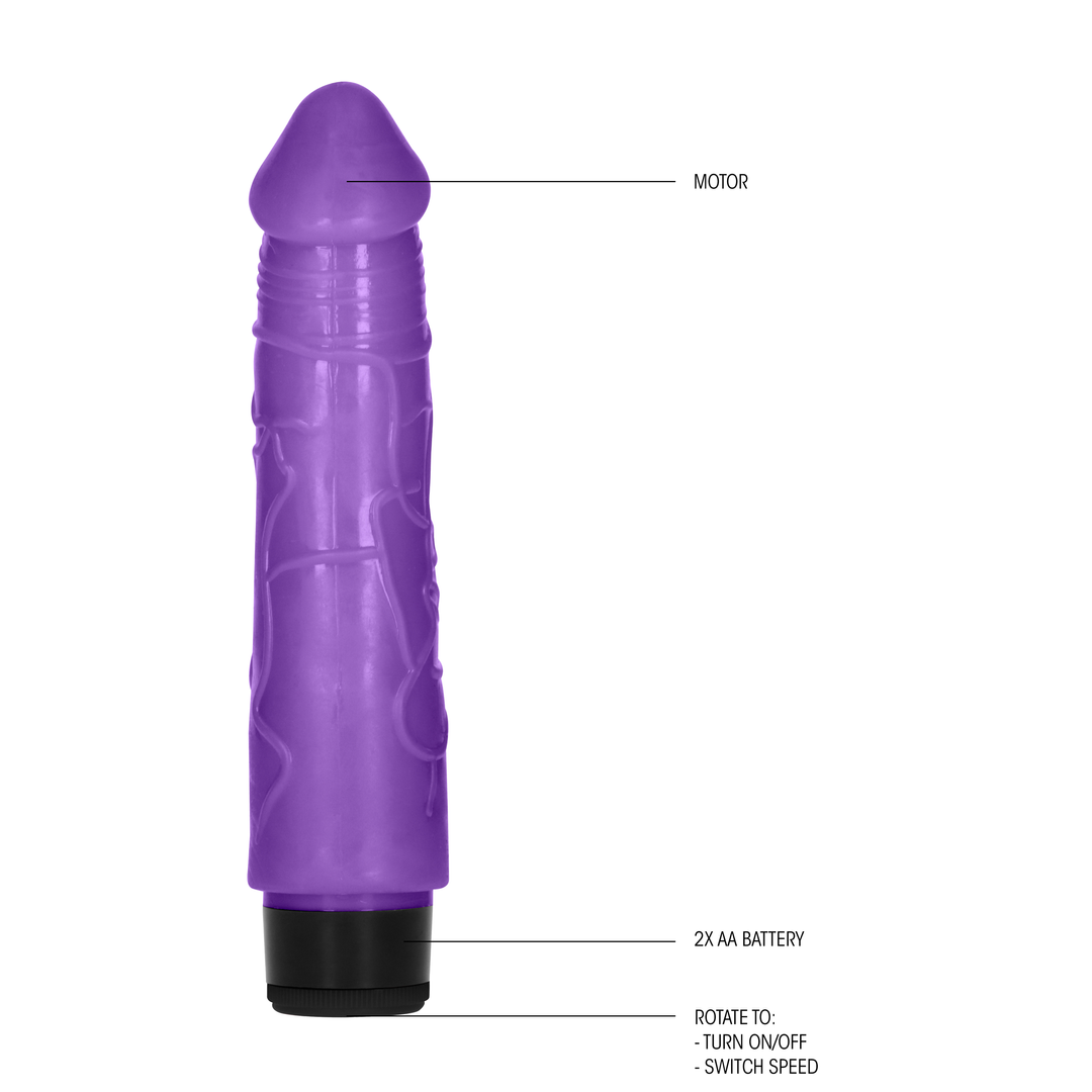 GC - 8 Inch Thick Realistic Dildo Vibe - Purple