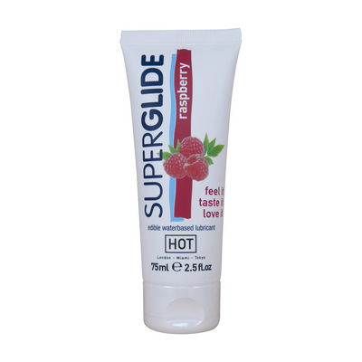 HOT Superglide edible lubricant waterbased - raspberry - 75 ml