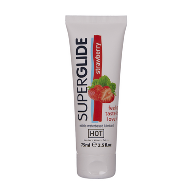 HOT Superglide edible lubricant waterbased - strawberry - 75 ml