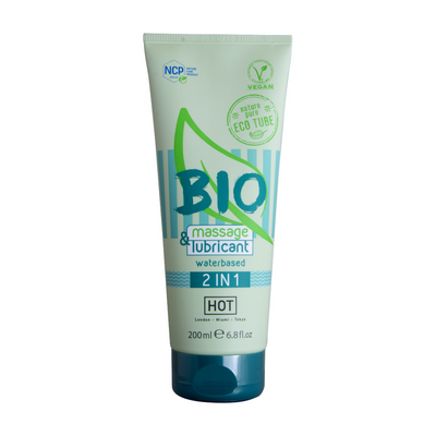 HOT BIO massage & lubricant waterbased 2 in 1 - 200 ml