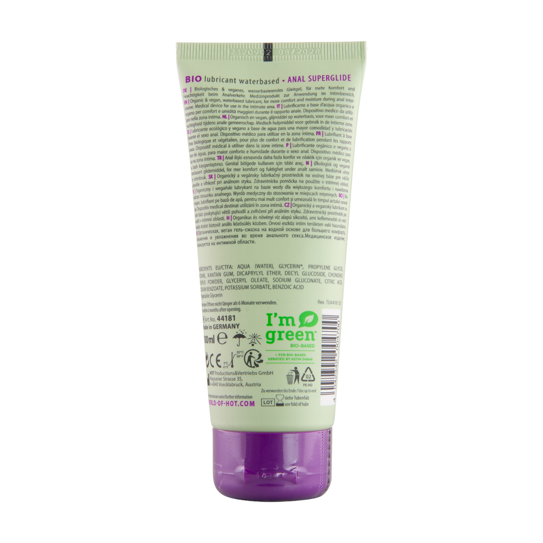 HOT BIO lubricant waterbased - superglide Anal - 100 ml