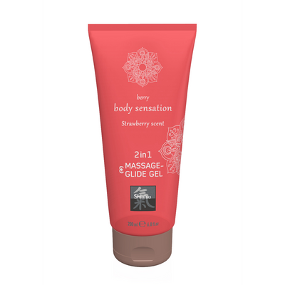 SHIATSU Massage- & Glide Gel 2in1 Strawberry