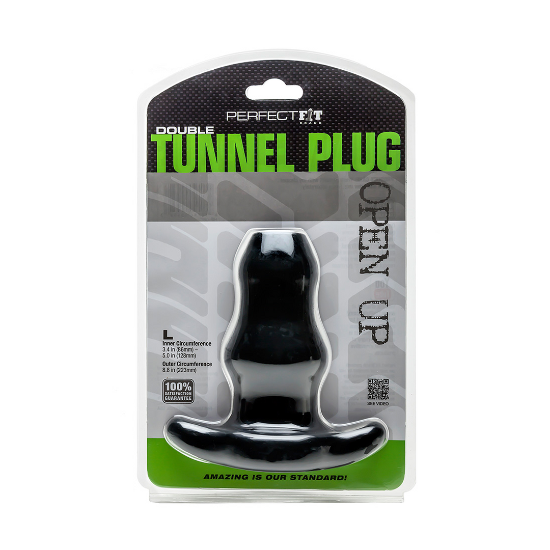 PerfectFit - Double Tunnel Plug  - Large - Black