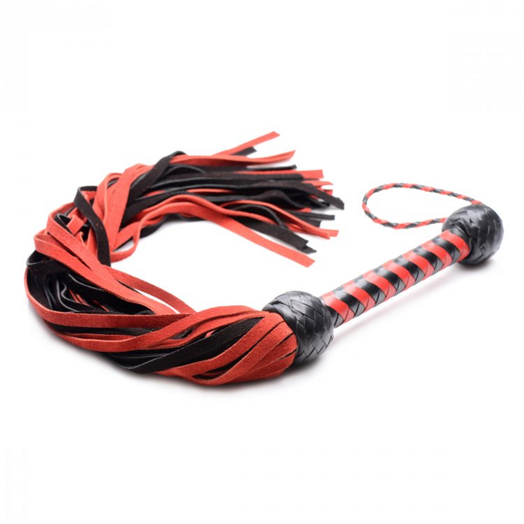 Black and Red Suede Flogger