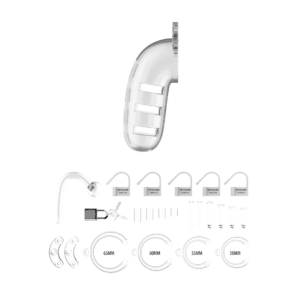 Model 12 - Chasity - 5.5" - Cage with Plug - Transparent