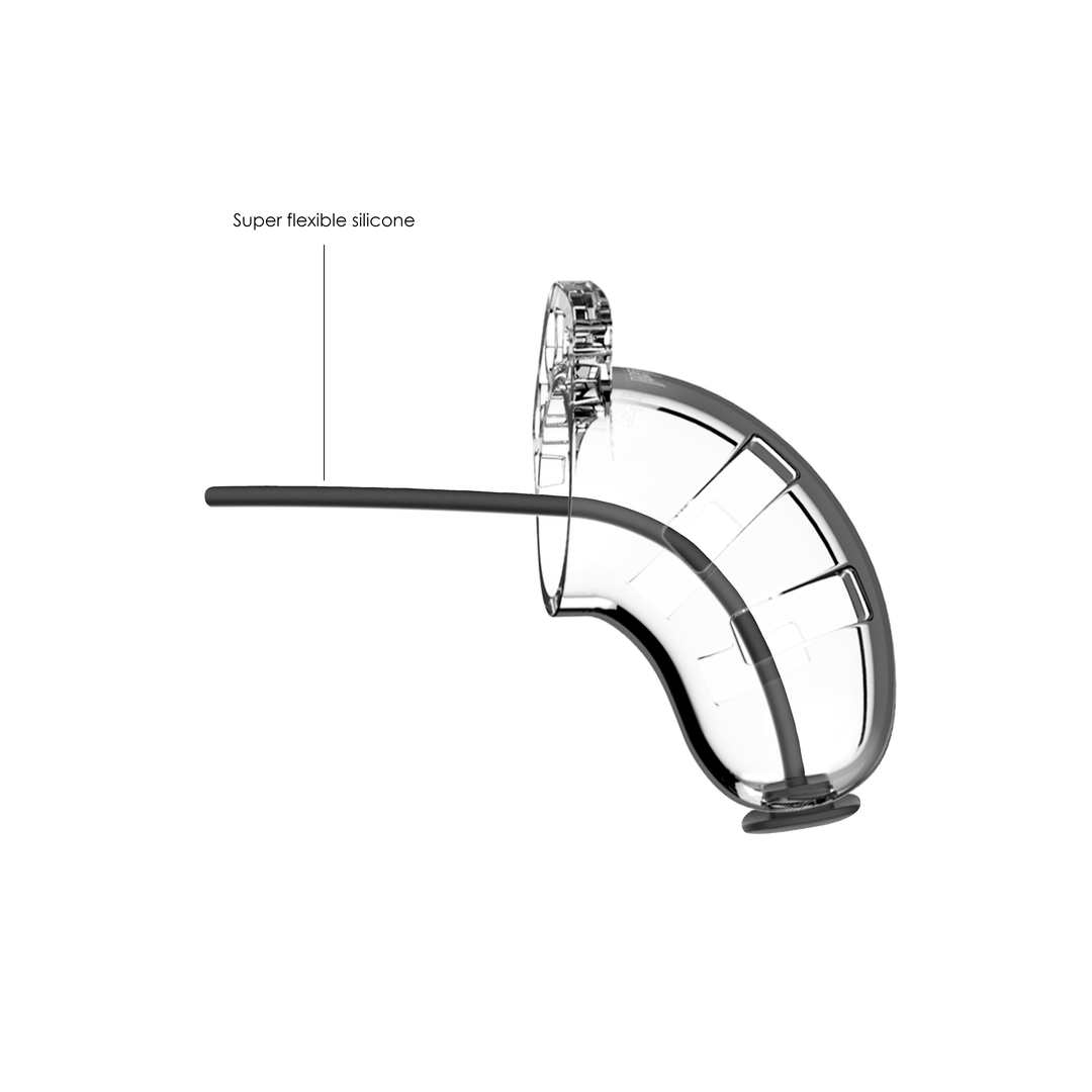 Model 15 - Chastity - 3.5" - Cage with Silicone Urethal Sounding