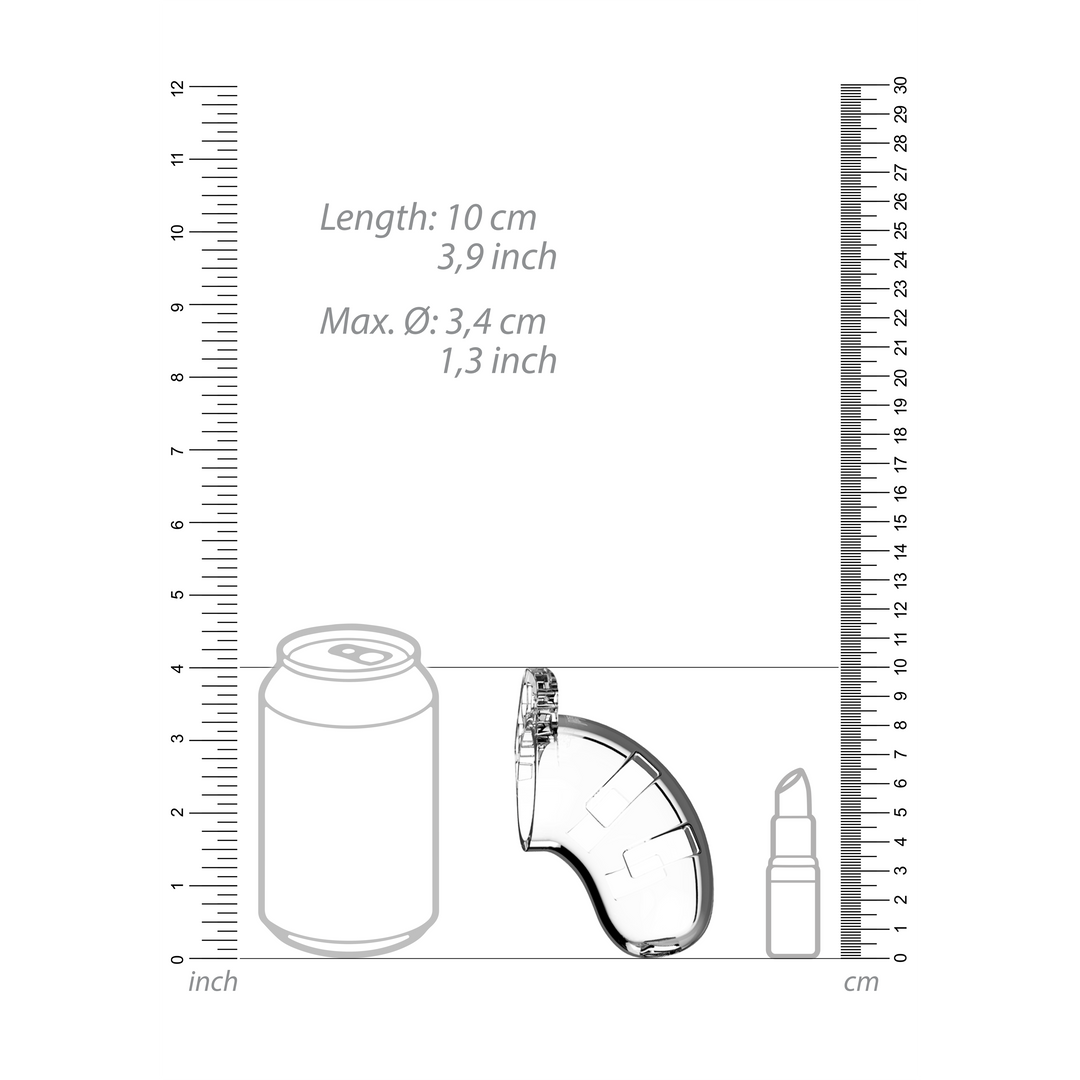 Model 15 - Chastity - 3.5" - Cage with Silicone Urethal Sounding