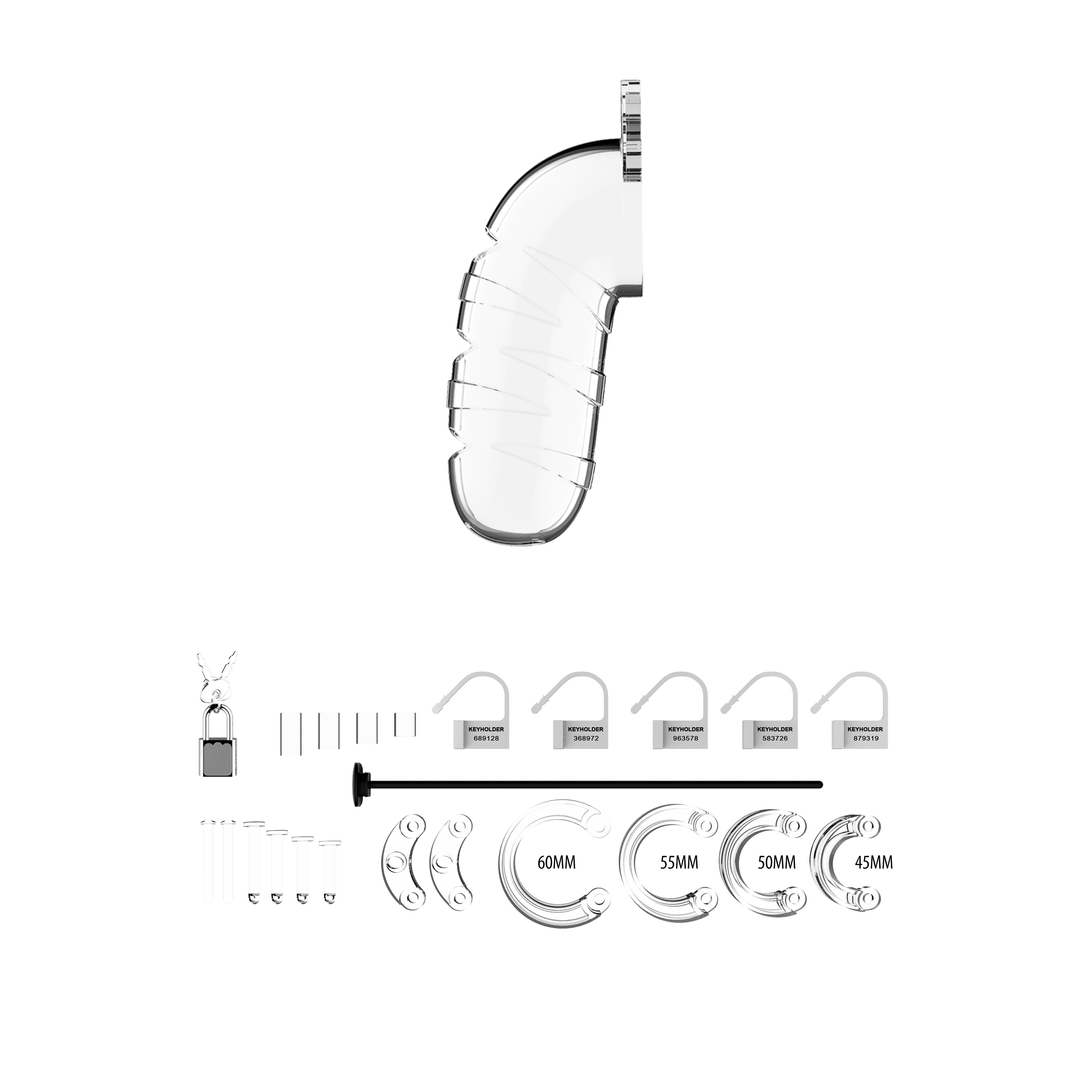 Model 17 - Chastity - 5.5" - Cage with Silicone Urethal Sounding