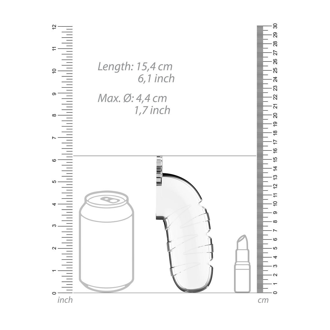 Model 17 - Chastity - 5.5" - Cage with Silicone Urethal Sounding