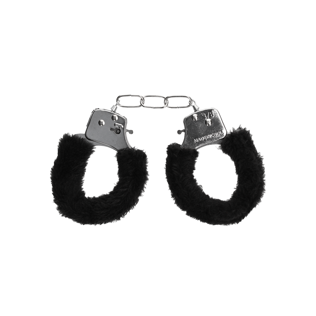 Pleasure Handcuffs Black Furry (87gram)