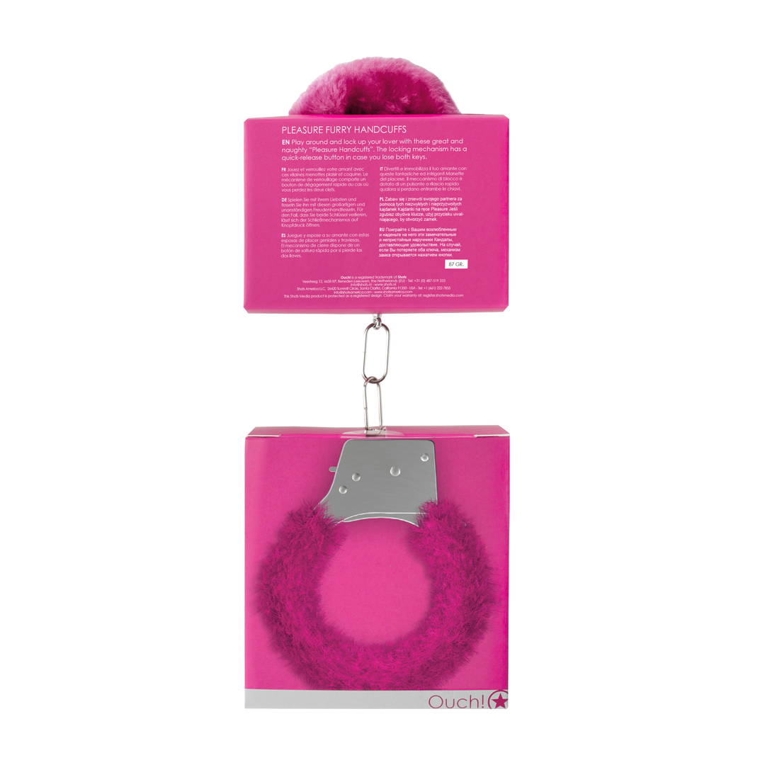 Pleasure Handcuffs Pink Furry (87gram)