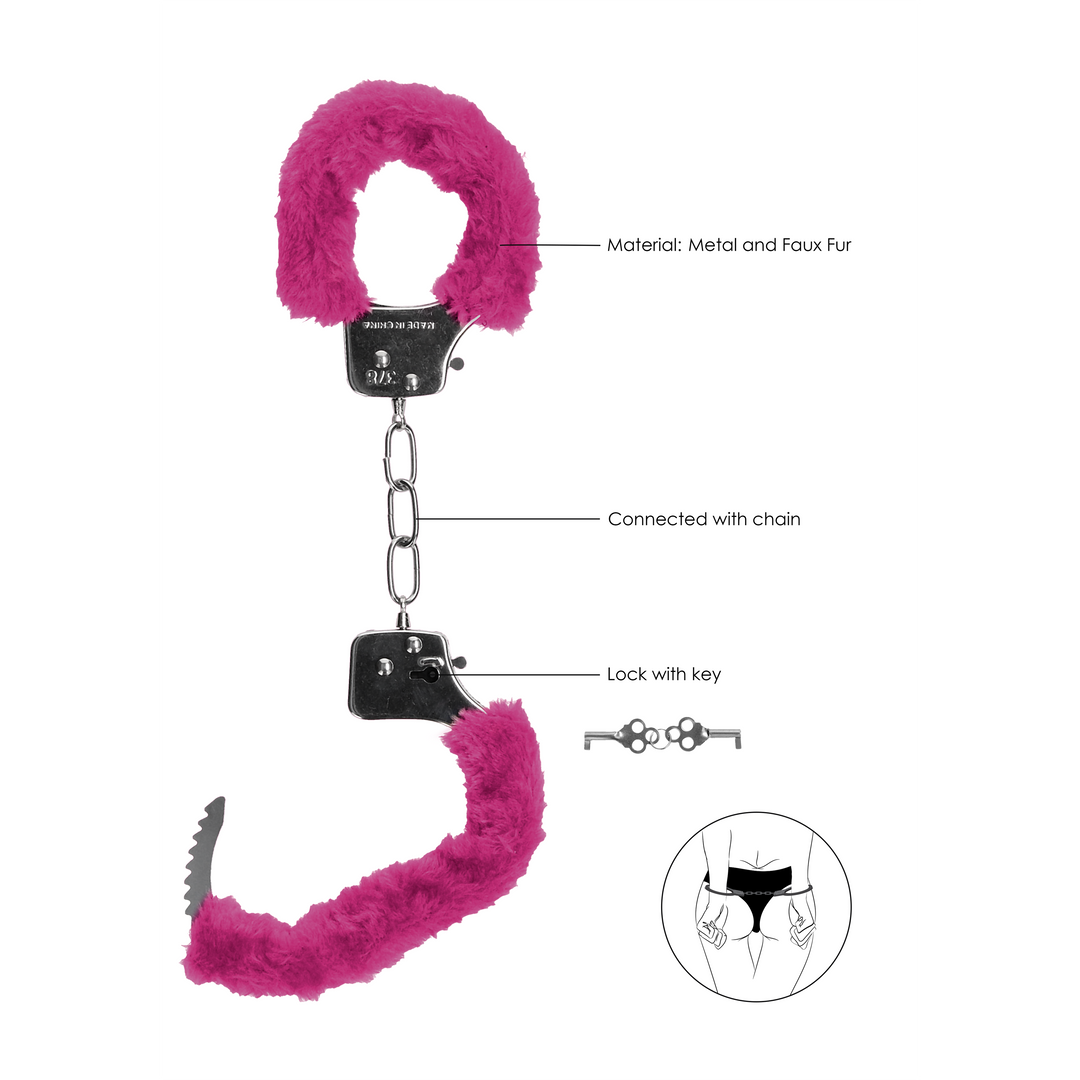 Pleasure Handcuffs Pink Furry (87gram)