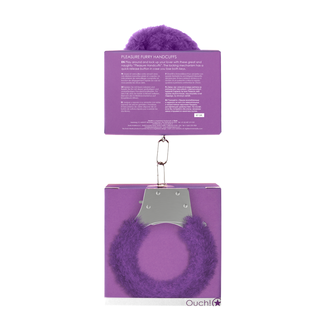 Pleasure Handcuffs Purple Furry (87gram)