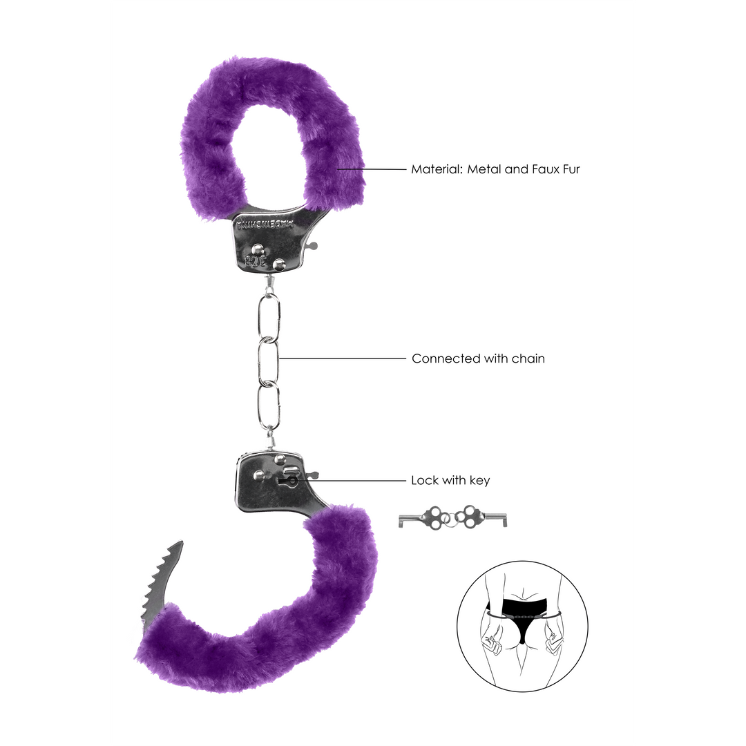 Pleasure Handcuffs Purple Furry (87gram)