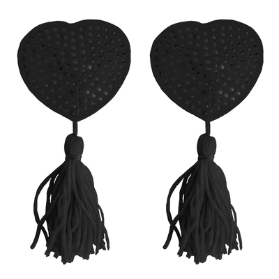 Nipple Tassels Heart Black