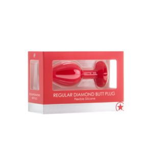 Diamond Butt Plug - Red - Regular