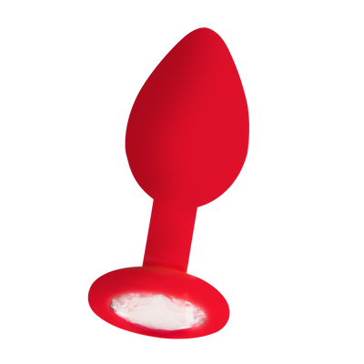 Diamond Butt Plug - Red - Regular