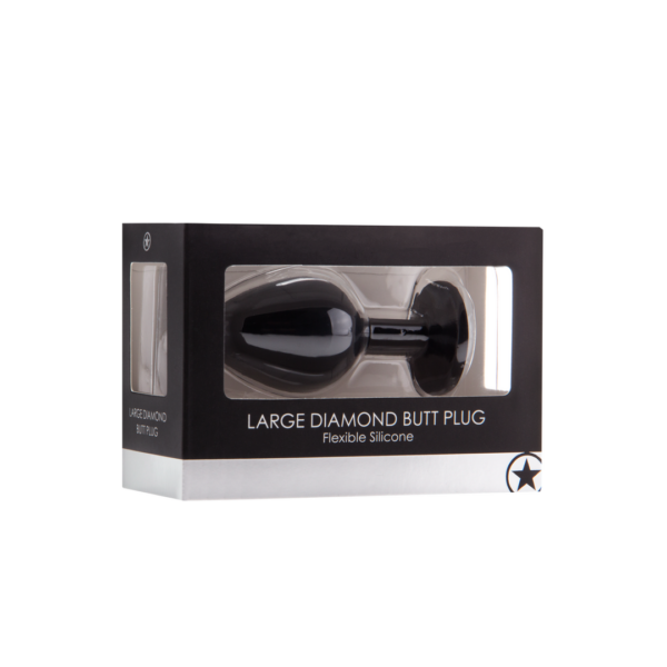 Diamond Butt Plug - Black - Large