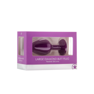 Diamond Butt Plug - Purple - Large