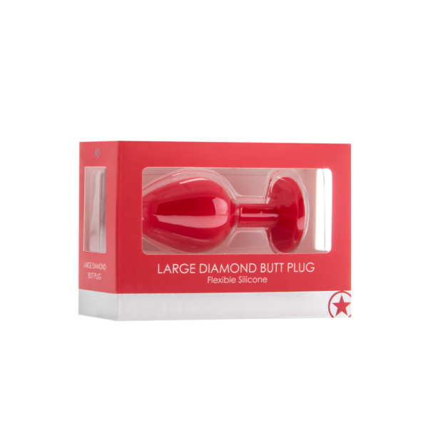 Diamond Butt Plug - Red - Large