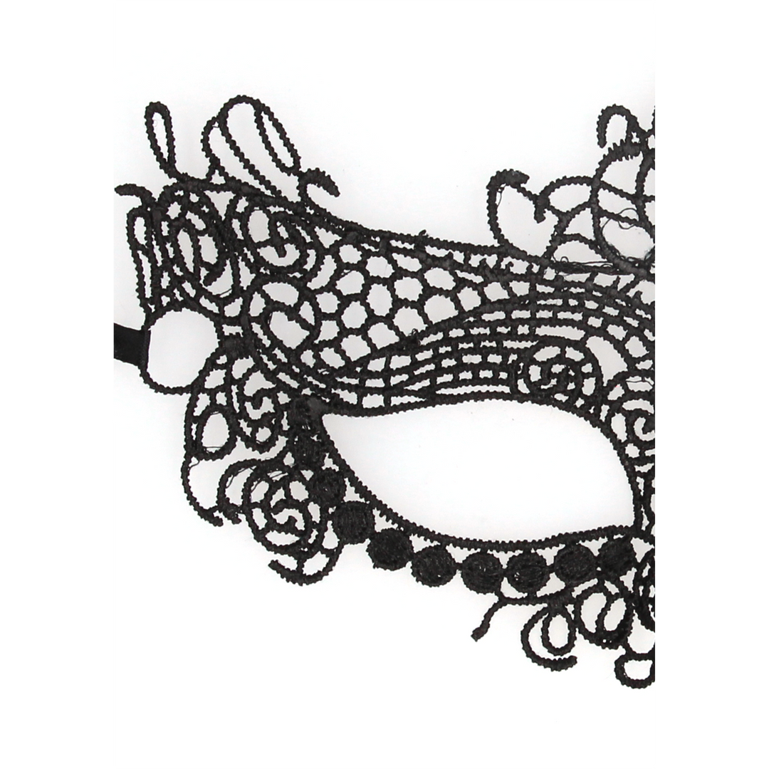 Ouch! - Queen Black Lace Mask  - Black