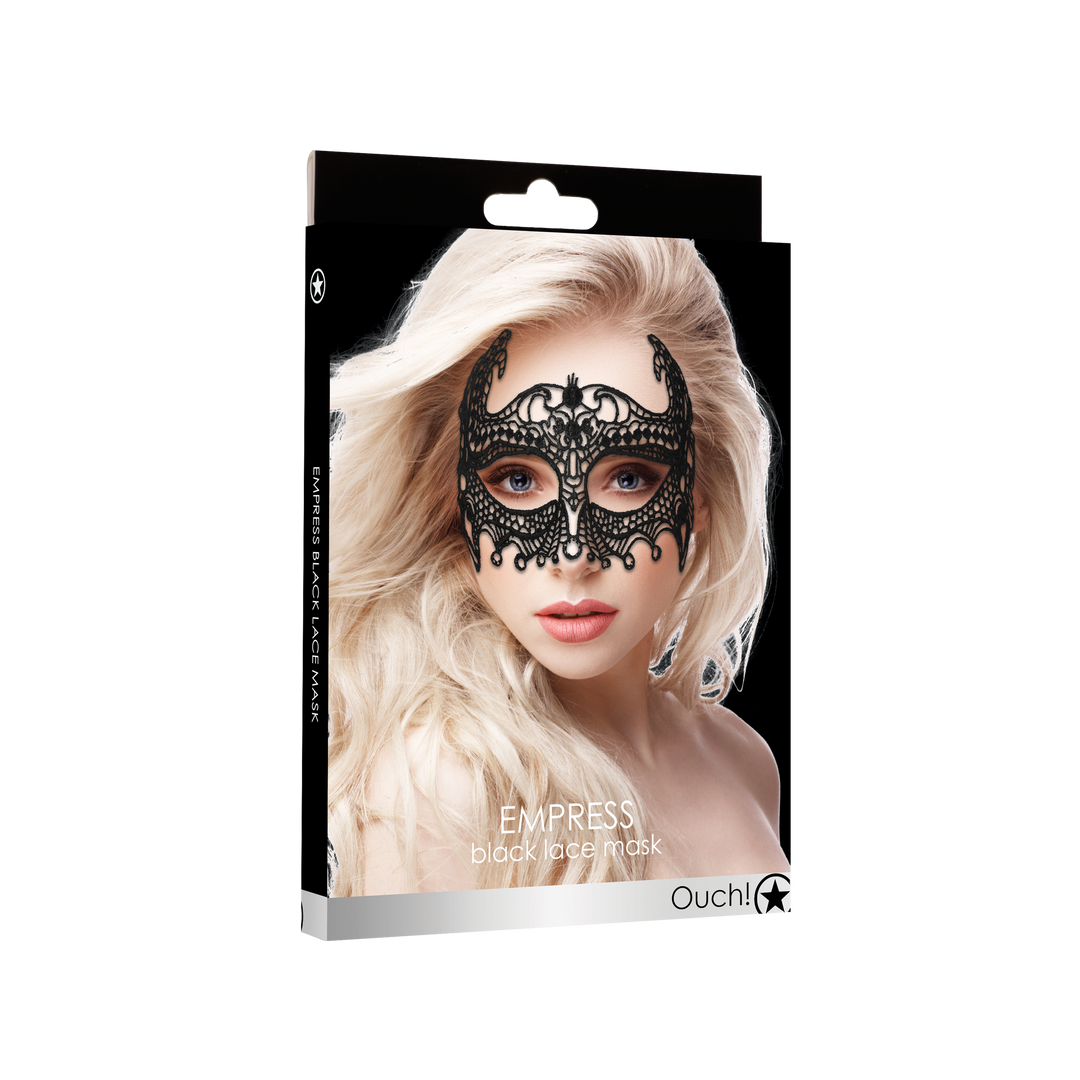 Ouch! - Empress Black Lace Mask  - Black