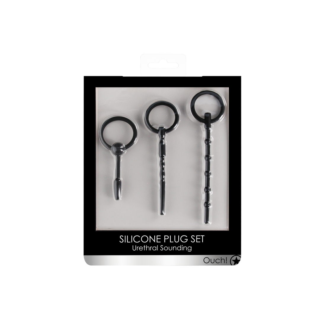 Ouch! - Urethral Sounding Plug Set - Black