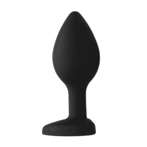 Diamond Heart Butt Plug - Regular - Black