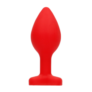 Diamond Heart Butt Plug - Regular - Red