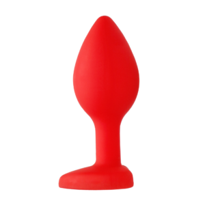 Diamond Heart Butt Plug - Regular - Red