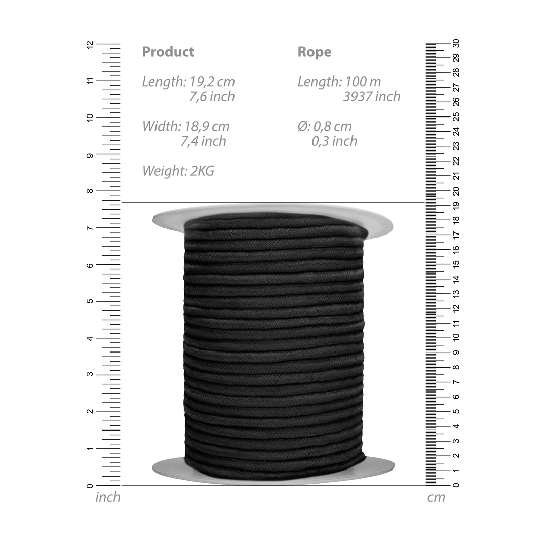 Bondage Rope - 100 Meters - Black