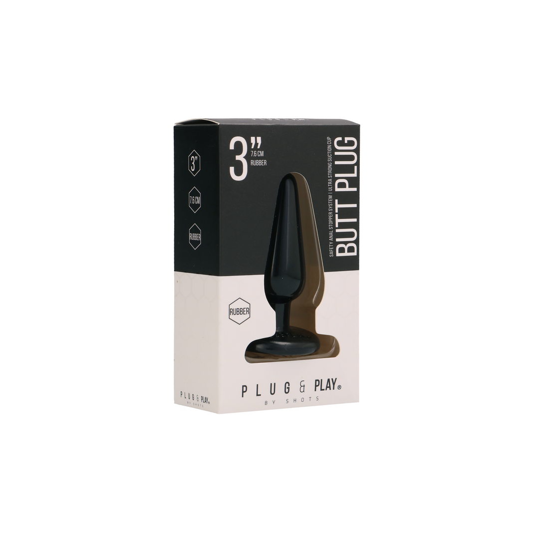 Plug and Play - Butt Plug - Basic - 3 Inch - Black