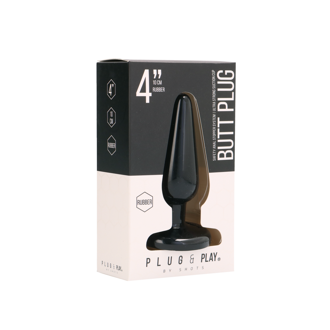 Plug and Play - Butt Plug - Basic - 4 Inch - Black